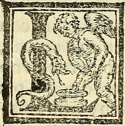 An illustration from De la pirotechnia : Libri X. doue ampiamente si tratta non solo di ogni sorte & diuersita di miniere, ma anchora quanto si ricerca intorno à la prattica di quelle cose di quel che si appartiene à l'arte de la fusione ouer gitto de metalli come d'ogni altra cosa simile à questa, 1540, leaf 85