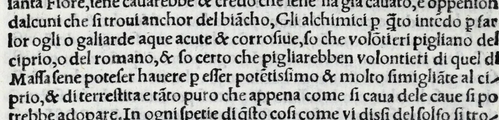 An illustration from De la pirotechnia libri X. : dove ampiamente si tratta non solo di ogni sorte & diuersita di miniere, ma anchora quanto si ricerca intorno à la prattica di quelle cose, di quel che si appartiene à l'arte de la fusione, ouer gitto de metalli, come d'ogni altra cosa simile à questa, 1540, leaf 84