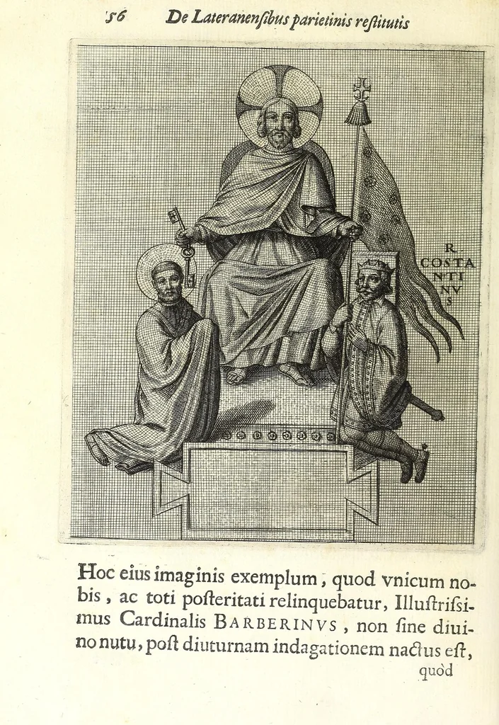 An illustration from De Lateranensibus parietinis : restitutis dissertatio historica, 1625, leaf 74