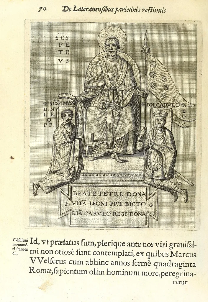 An illustration from De Lateranensibus parietinis : restitutis dissertatio historica, 1625, leaf 88