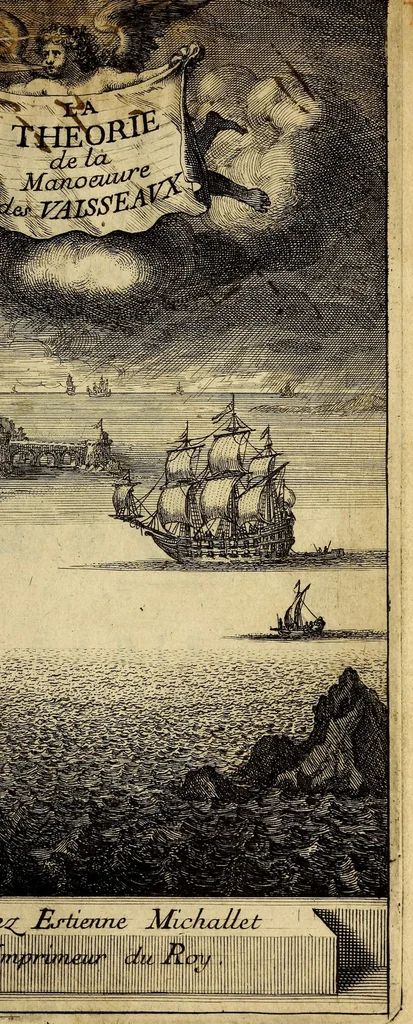 An illustration from De la theorie de la manoeuvre des vaisseaux, 1688, leaf 5