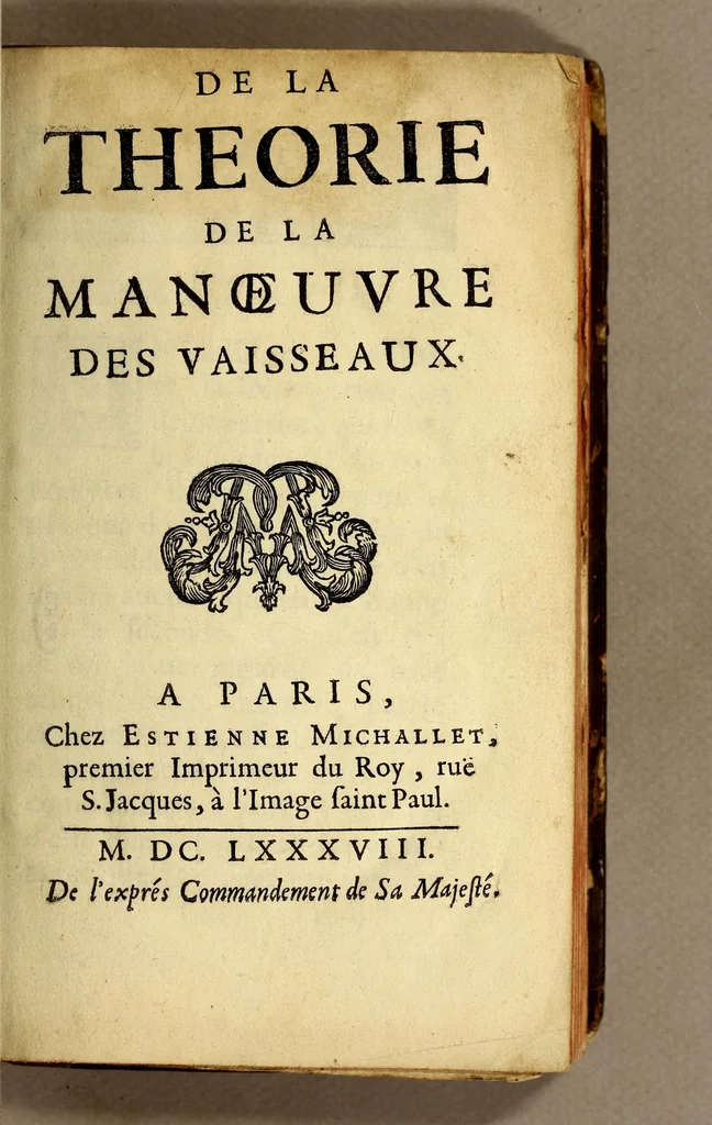 An illustration from De la theorie de la manoeuvre des vaisseaux, 1688, leaf 7