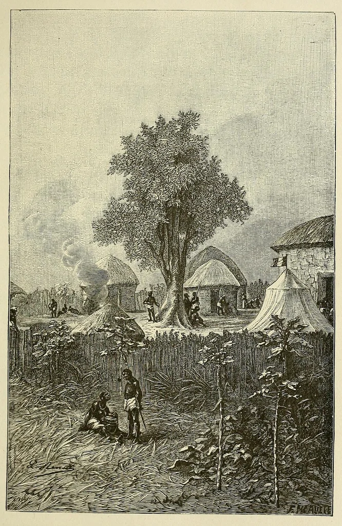 An illustration from De l'Atlantique au Niger par le Foutah-Djallon : carnet de voyage, 1882, leaf 195