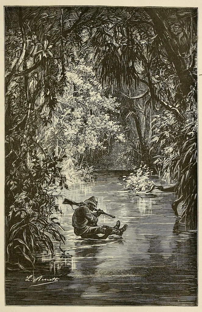 An illustration from De l'Atlantique au Niger par le Foutah-Djallon : carnet de voyage, 1882, leaf 371