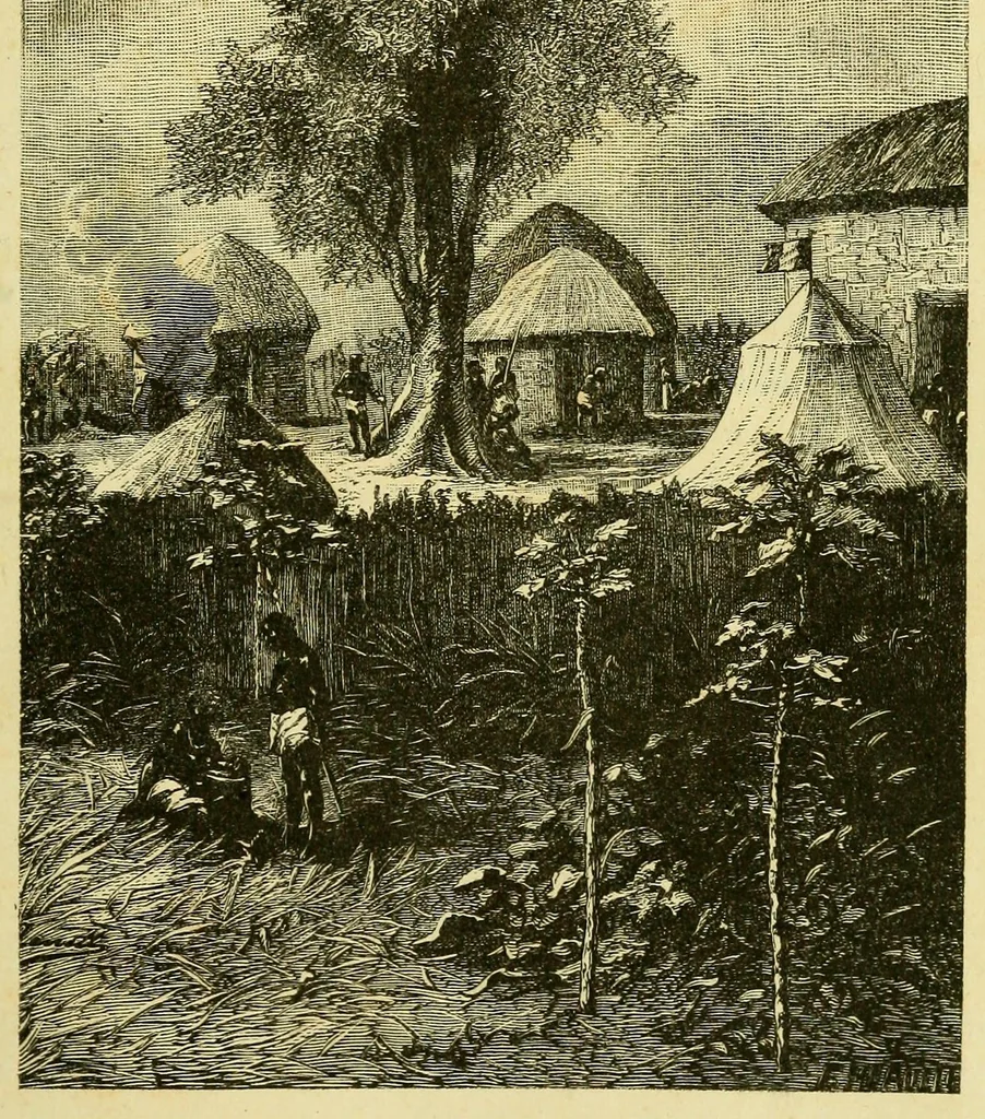 An illustration from De l'Atlantique au Niger par le Foutah-Djallon : carnet de voyage, 1883, leaf 155