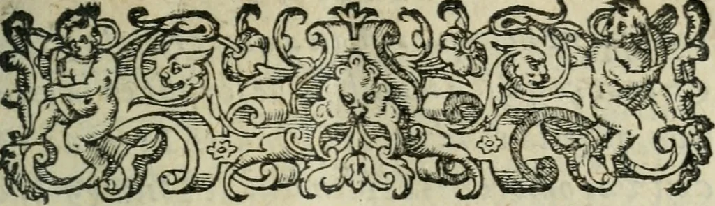 An illustration from De la verité de la religion chrestienne, contre les athees, epícuriens, paiens, juifs, mahumedistes & autres infideles. Reueuë par l'autheur. Auec vne table tresample des principales matieres qui y sont contenues, 1585, leaf 6