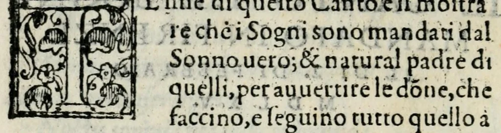 An illustration from Descrizione del Canto de Sogni : mandato dall'illustrissimo, & eccellentissimo s. principe di Fiorenza, & di Siena : il secondo giorno di febbraio 1565 in Fiorenza, 1566, leaf 8
