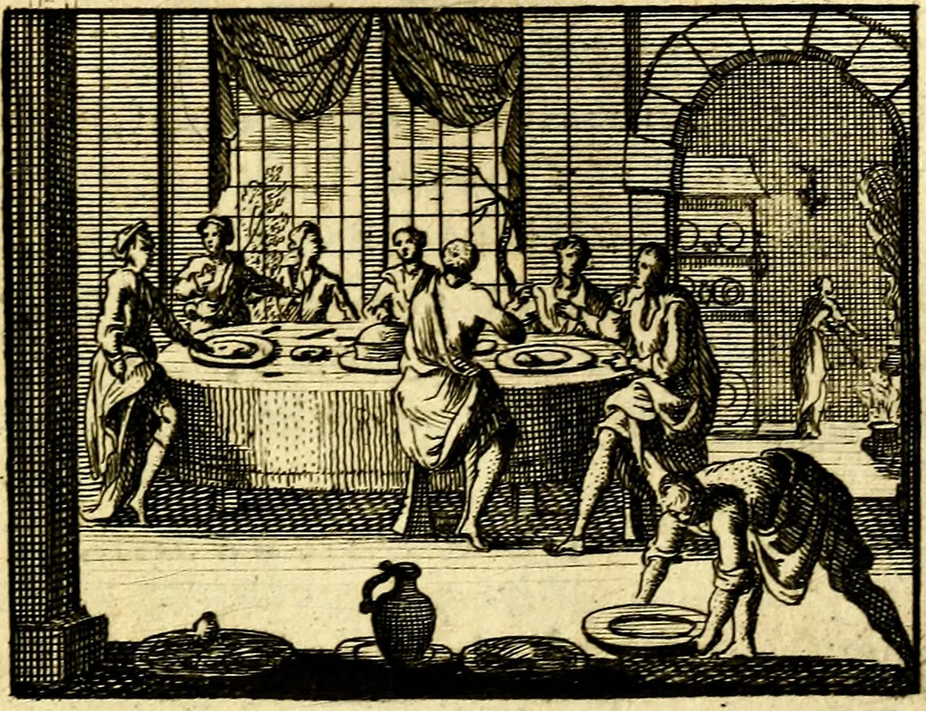 An illustration from De leermeester der zeden, vertoond in Horatius zinnebeelden, lierzangen, enz., Lof van 't landleven, en Bespiegeling op 't leven der menschen, verbeeld in de vier getyden des jaars. Met veele uitmuntende verzen vermeerderd, 1781, leaf 296