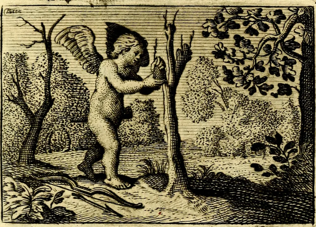 An illustration from De leermeester der zeden, vertoond in Horatius zinnebeelden, lierzangen, enz., Lof van 't landleven, en Bespiegeling op 't leven der menschen, verbeeld in de vier getyden des jaars. Met veele uitmuntende verzen vermeerderd, 1781, leaf 314