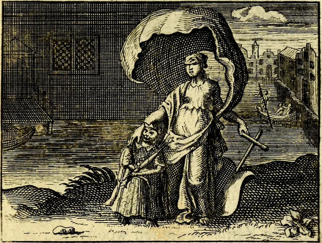 An illustration from De leermeester der zeden, vertoond in Horatius zinnebeelden, lierzangen, enz., Lof van 't landleven, en Bespiegeling op 't leven der menschen, verbeeld in de vier getyden des jaars. Met veele uitmuntende verzen vermeerderd, 1781, leaf 48