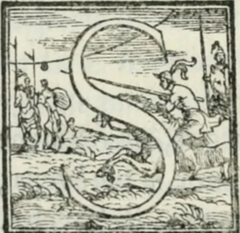 An illustration from De le lettere di m. Clavdio Tolomei lib. sette. Con vna breve dichiarazione in fine di tvtto l'ordin de l'ortografia di qvesta opera, 1547, leaf 101