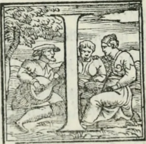 An illustration from De le lettere di m. Clavdio Tolomei lib. sette. Con vna breve dichiarazione in fine di tvtto l'ordin de l'ortografia di qvesta opera, 1547, leaf 103