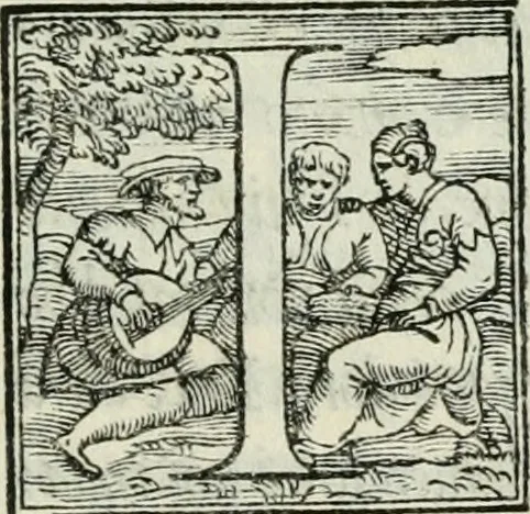An illustration from De le lettere di m. Clavdio Tolomei lib. sette. Con vna breve dichiarazione in fine di tvtto l'ordin de l'ortografia di qvesta opera, 1547, leaf 106