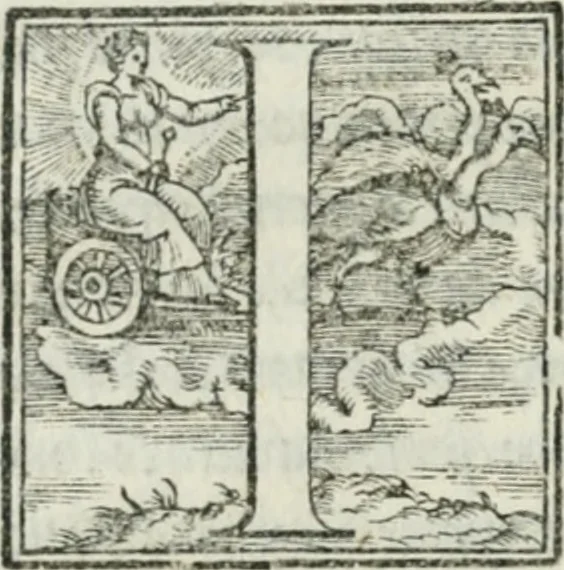 An illustration from De le lettere di m. Clavdio Tolomei lib. sette. Con vna breve dichiarazione in fine di tvtto l'ordin de l'ortografia di qvesta opera, 1547, leaf 113