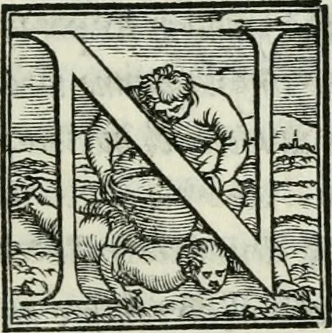 An illustration from De le lettere di m. Clavdio Tolomei lib. sette. Con vna breve dichiarazione in fine di tvtto l'ordin de l'ortografia di qvesta opera, 1547, leaf 118