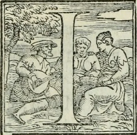 An illustration from De le lettere di m. Clavdio Tolomei lib. sette. Con vna breve dichiarazione in fine di tvtto l'ordin de l'ortografia di qvesta opera, 1547, leaf 122