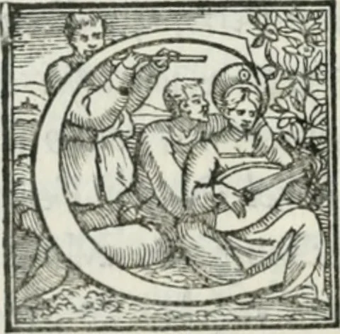 An illustration from De le lettere di m. Clavdio Tolomei lib. sette. Con vna breve dichiarazione in fine di tvtto l'ordin de l'ortografia di qvesta opera, 1547, leaf 135