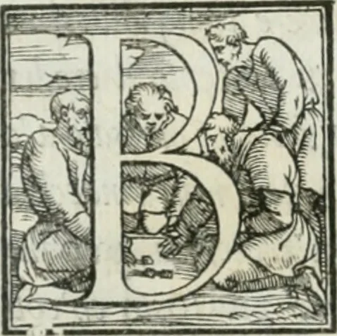 An illustration from De le lettere di m. Clavdio Tolomei lib. sette. Con vna breve dichiarazione in fine di tvtto l'ordin de l'ortografia di qvesta opera, 1547, leaf 15