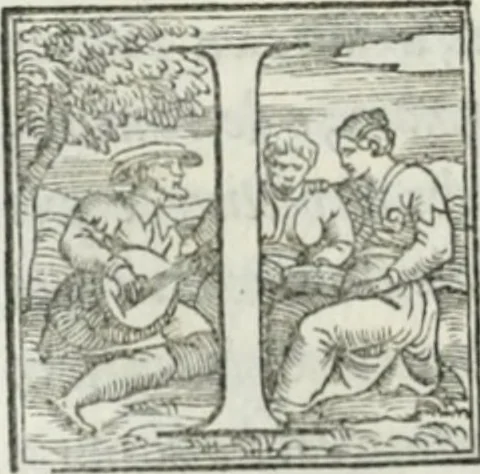An illustration from De le lettere di m. Clavdio Tolomei lib. sette. Con vna breve dichiarazione in fine di tvtto l'ordin de l'ortografia di qvesta opera, 1547, leaf 153