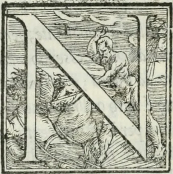 An illustration from De le lettere di m. Clavdio Tolomei lib. sette. Con vna breve dichiarazione in fine di tvtto l'ordin de l'ortografia di qvesta opera, 1547, leaf 159