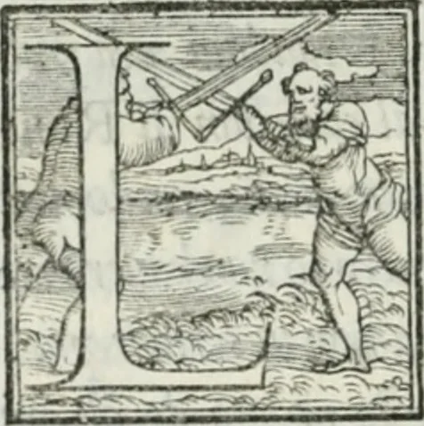 An illustration from De le lettere di m. Clavdio Tolomei lib. sette. Con vna breve dichiarazione in fine di tvtto l'ordin de l'ortografia di qvesta opera, 1547, leaf 161