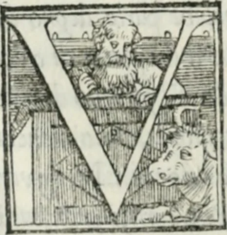 An illustration from De le lettere di m. Clavdio Tolomei lib. sette. Con vna breve dichiarazione in fine di tvtto l'ordin de l'ortografia di qvesta opera, 1547, leaf 197