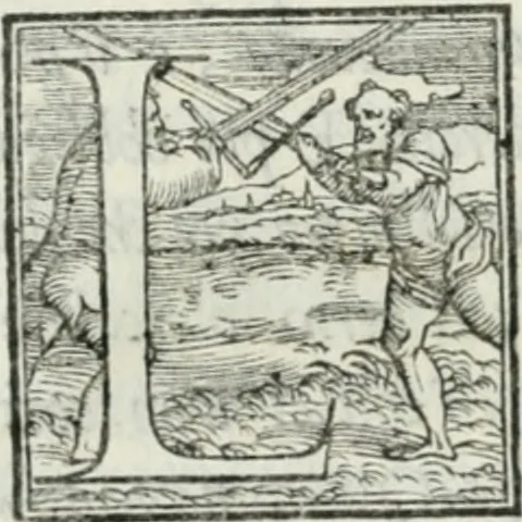 An illustration from De le lettere di m. Clavdio Tolomei lib. sette. Con vna breve dichiarazione in fine di tvtto l'ordin de l'ortografia di qvesta opera, 1547, leaf 201
