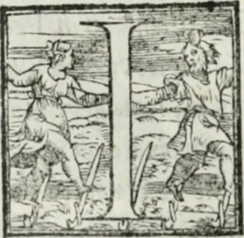 An illustration from De le lettere di m. Clavdio Tolomei lib. sette. Con vna breve dichiarazione in fine di tvtto l'ordin de l'ortografia di qvesta opera, 1547, leaf 203