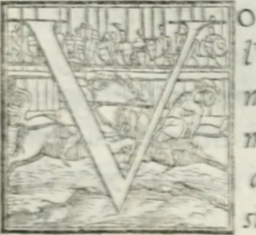 An illustration from De le lettere di m. Clavdio Tolomei lib. sette. Con vna breve dichiarazione in fine di tvtto l'ordin de l'ortografia di qvesta opera, 1547, leaf 205