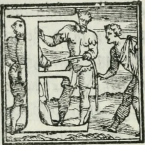 An illustration from De le lettere di m. Clavdio Tolomei lib. sette. Con vna breve dichiarazione in fine di tvtto l'ordin de l'ortografia di qvesta opera, 1547, leaf 213