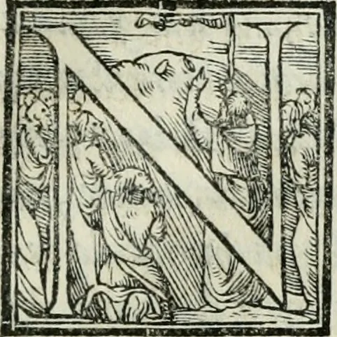 An illustration from De le lettere di m. Clavdio Tolomei lib. sette. Con vna breve dichiarazione in fine di tvtto l'ordin de l'ortografia di qvesta opera, 1547, leaf 230