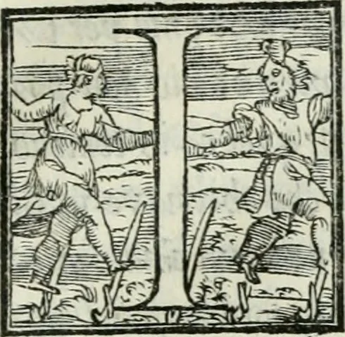 An illustration from De le lettere di m. Clavdio Tolomei lib. sette. Con vna breve dichiarazione in fine di tvtto l'ordin de l'ortografia di qvesta opera, 1547, leaf 234