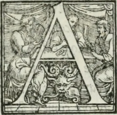 An illustration from De le lettere di m. Clavdio Tolomei lib. sette. Con vna breve dichiarazione in fine di tvtto l'ordin de l'ortografia di qvesta opera, 1547, leaf 25