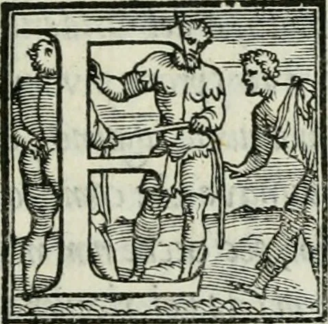 An illustration from De le lettere di m. Clavdio Tolomei lib. sette. Con vna breve dichiarazione in fine di tvtto l'ordin de l'ortografia di qvesta opera, 1547, leaf 26