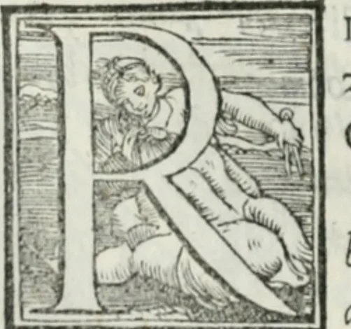 An illustration from De le lettere di m. Clavdio Tolomei lib. sette. Con vna breve dichiarazione in fine di tvtto l'ordin de l'ortografia di qvesta opera, 1547, leaf 285