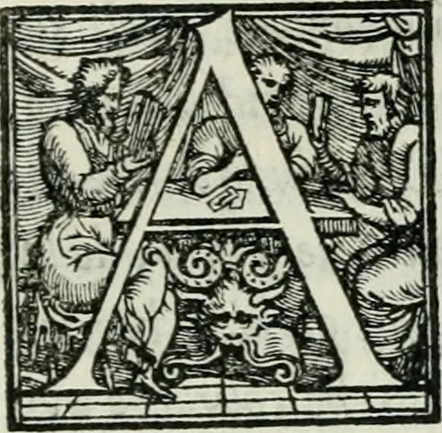 An illustration from De le lettere di m. Clavdio Tolomei lib. sette. Con vna breve dichiarazione in fine di tvtto l'ordin de l'ortografia di qvesta opera, 1547, leaf 304