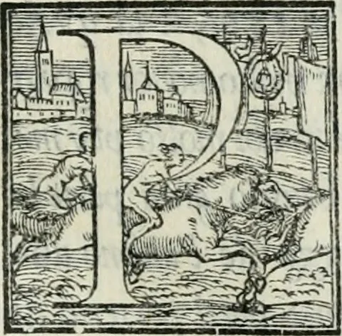 An illustration from De le lettere di m. Clavdio Tolomei lib. sette. Con vna breve dichiarazione in fine di tvtto l'ordin de l'ortografia di qvesta opera, 1547, leaf 318