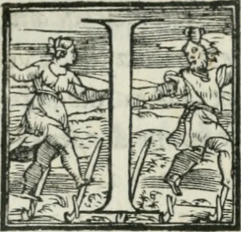 An illustration from De le lettere di m. Clavdio Tolomei lib. sette. Con vna breve dichiarazione in fine di tvtto l'ordin de l'ortografia di qvesta opera, 1547, leaf 321