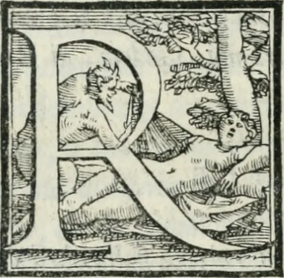 An illustration from De le lettere di m. Clavdio Tolomei lib. sette. Con vna breve dichiarazione in fine di tvtto l'ordin de l'ortografia di qvesta opera, 1547, leaf 327
