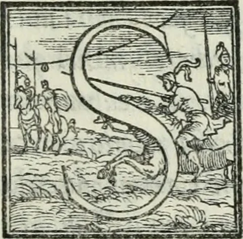 An illustration from De le lettere di m. Clavdio Tolomei lib. sette. Con vna breve dichiarazione in fine di tvtto l'ordin de l'ortografia di qvesta opera, 1547, leaf 354