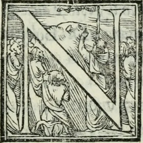 An illustration from De le lettere di m. Clavdio Tolomei lib. sette. Con vna breve dichiarazione in fine di tvtto l'ordin de l'ortografia di qvesta opera, 1547, leaf 362