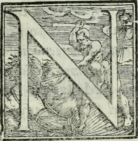 An illustration from De le lettere di m. Clavdio Tolomei lib. sette. Con vna breve dichiarazione in fine di tvtto l'ordin de l'ortografia di qvesta opera, 1547, leaf 364