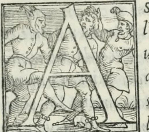 An illustration from De le lettere di m. Clavdio Tolomei lib. sette. Con vna breve dichiarazione in fine di tvtto l'ordin de l'ortografia di qvesta opera, 1547, leaf 365