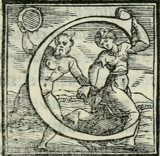 An illustration from De le lettere di m. Clavdio Tolomei lib. sette. Con vna breve dichiarazione in fine di tvtto l'ordin de l'ortografia di qvesta opera, 1547, leaf 374