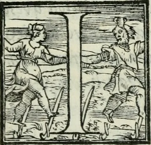 An illustration from De le lettere di m. Clavdio Tolomei lib. sette. Con vna breve dichiarazione in fine di tvtto l'ordin de l'ortografia di qvesta opera, 1547, leaf 386