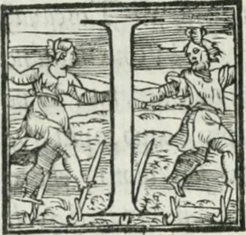 An illustration from De le lettere di m. Clavdio Tolomei lib. sette. Con vna breve dichiarazione in fine di tvtto l'ordin de l'ortografia di qvesta opera, 1547, leaf 389