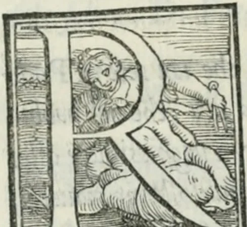 An illustration from De le lettere di m. Clavdio Tolomei lib. sette. Con vna breve dichiarazione in fine di tvtto l'ordin de l'ortografia di qvesta opera, 1547, leaf 413