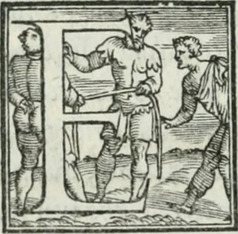 An illustration from De le lettere di m. Clavdio Tolomei lib. sette. Con vna breve dichiarazione in fine di tvtto l'ordin de l'ortografia di qvesta opera, 1547, leaf 423