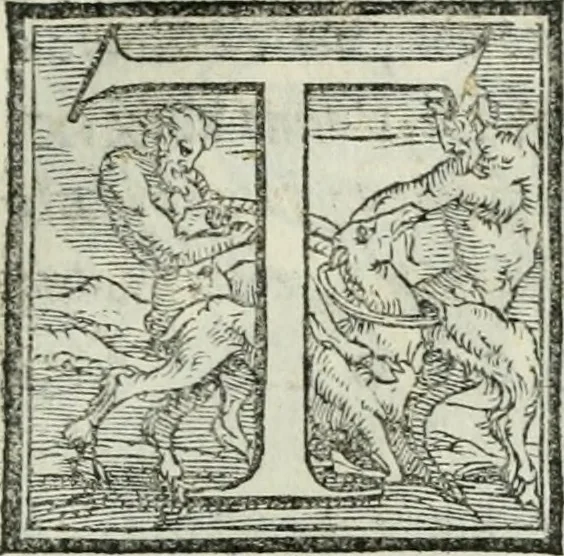An illustration from De le lettere di m. Clavdio Tolomei lib. sette. Con vna breve dichiarazione in fine di tvtto l'ordin de l'ortografia di qvesta opera, 1547, leaf 424