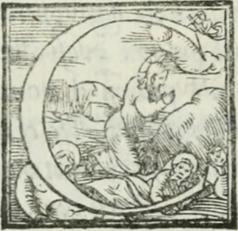 An illustration from De le lettere di m. Clavdio Tolomei lib. sette. Con vna breve dichiarazione in fine di tvtto l'ordin de l'ortografia di qvesta opera, 1547, leaf 425